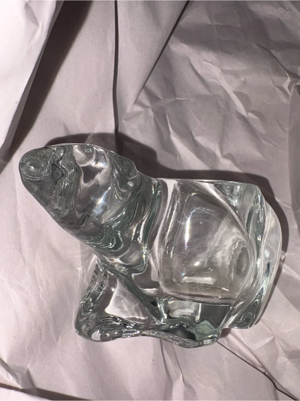 Vtg Indiana Glass Accents | Indiana Glass Co. Polar Bear Candle Tea Light Holder